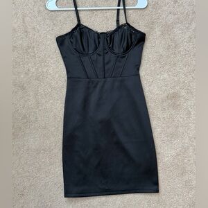 Rue21 Black Lace-Trim Midi Bodycon Dress